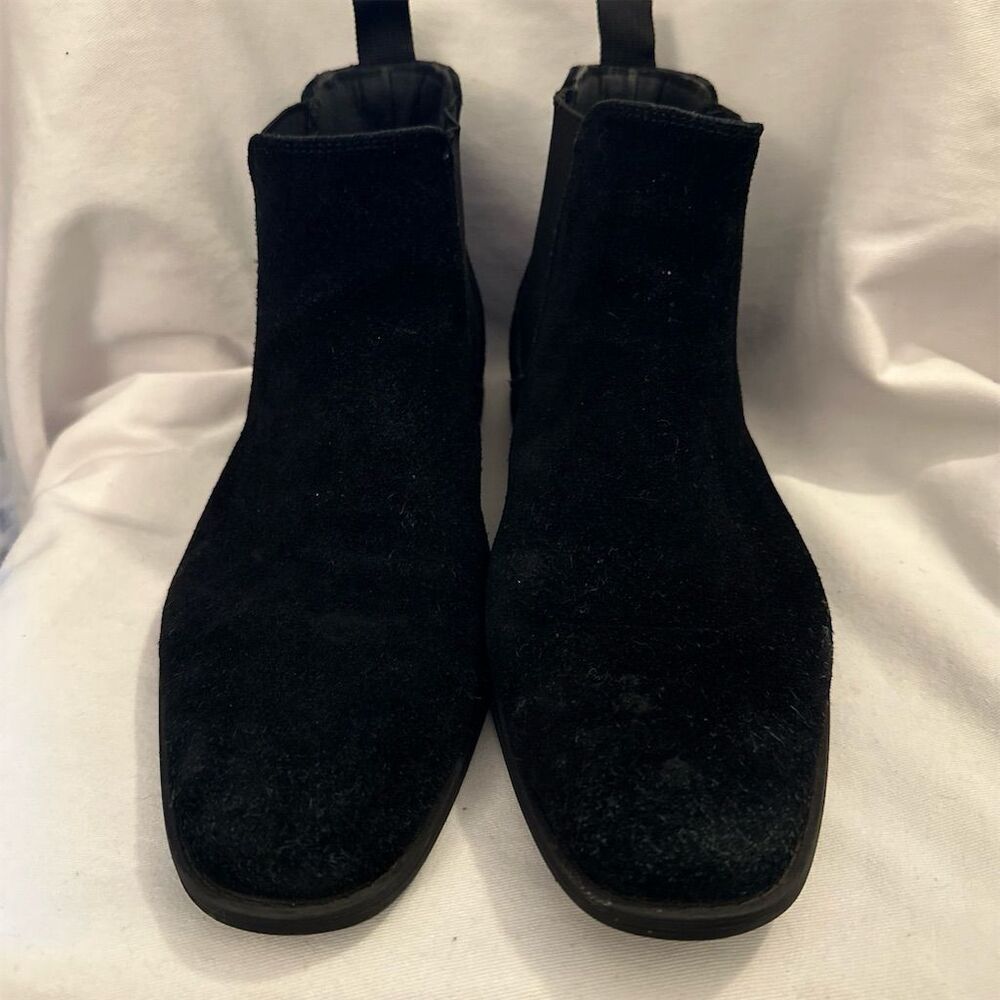 Aldo Men's Chelsea Ankle Boots Black Suede Size 6.5 Casual Women’s 8